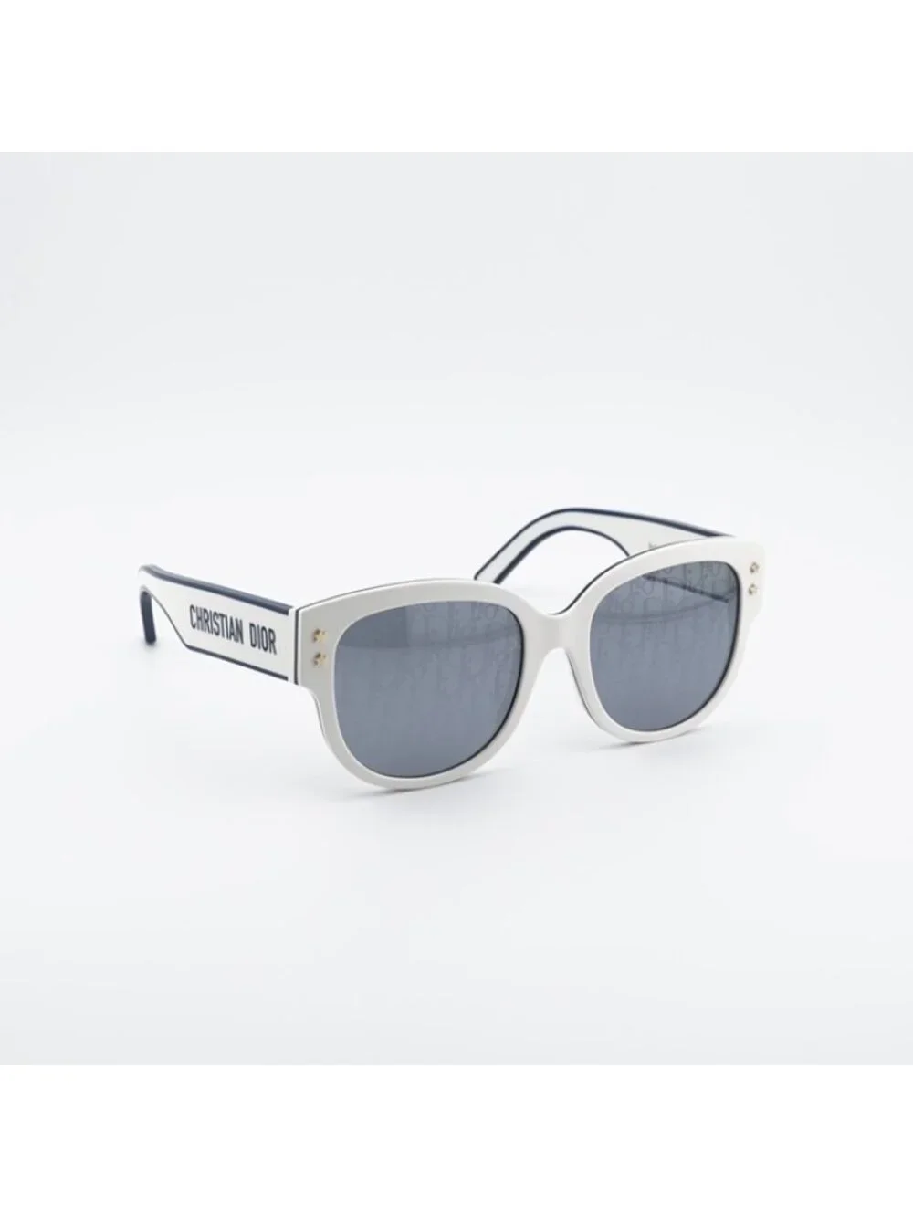 Dior DIORPACIFIC B2F 95A8 Sunglasses White/Blue Square Frame, Silver Lenses